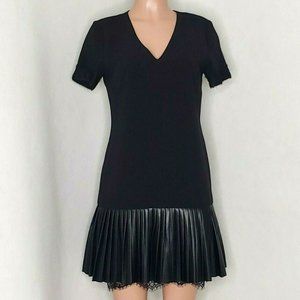 Karl Lagerfeld Paris Drop Waist Dress Pleat Skirt